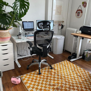 Orange checkered rug! wool checkerboard rugs.